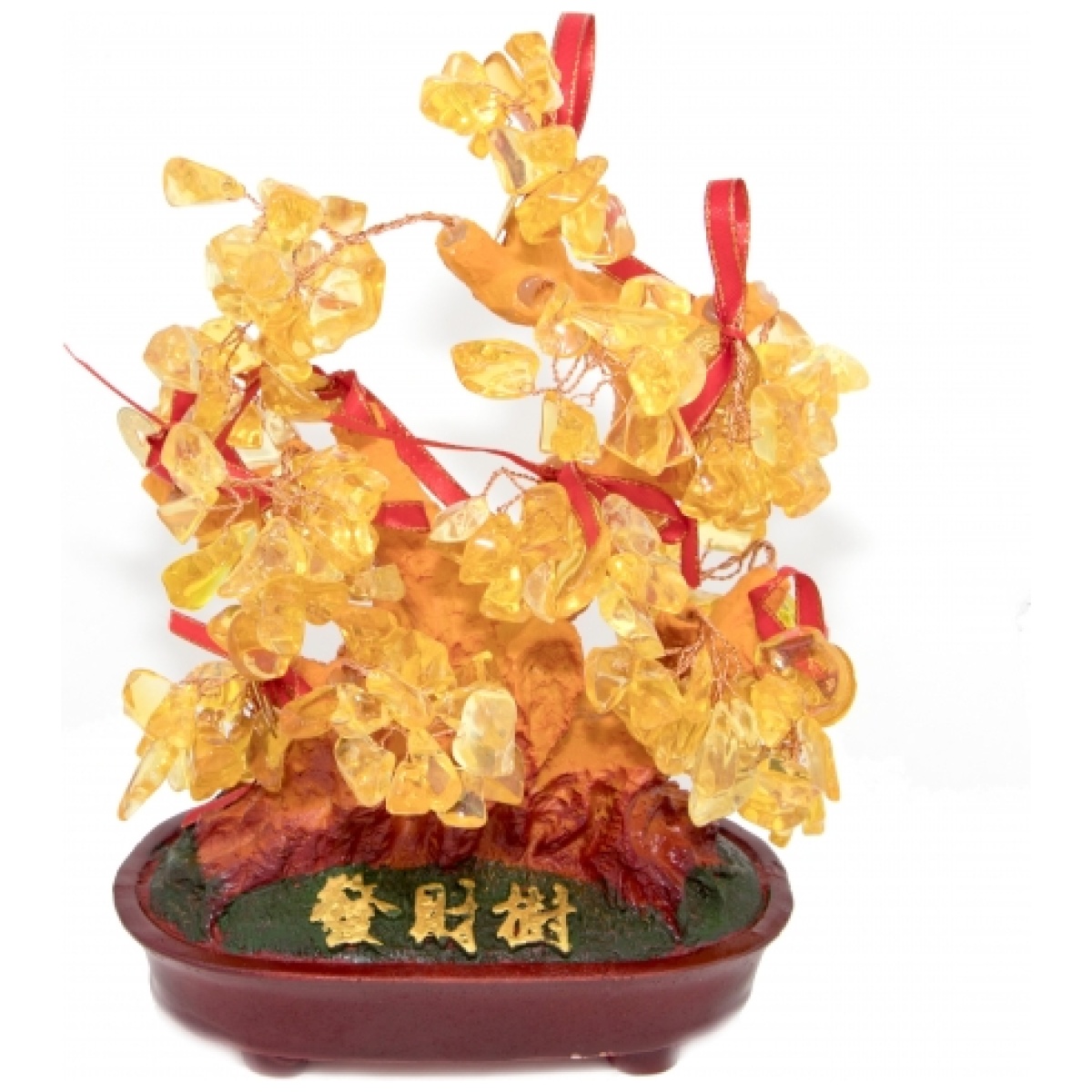 Citrine Gem Tree with Coins