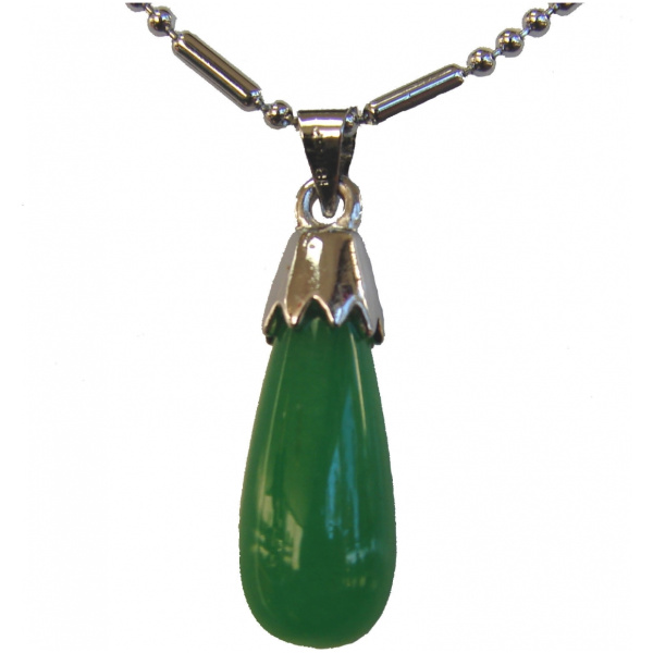 Drop-Shaped Jade Pendant-without chain