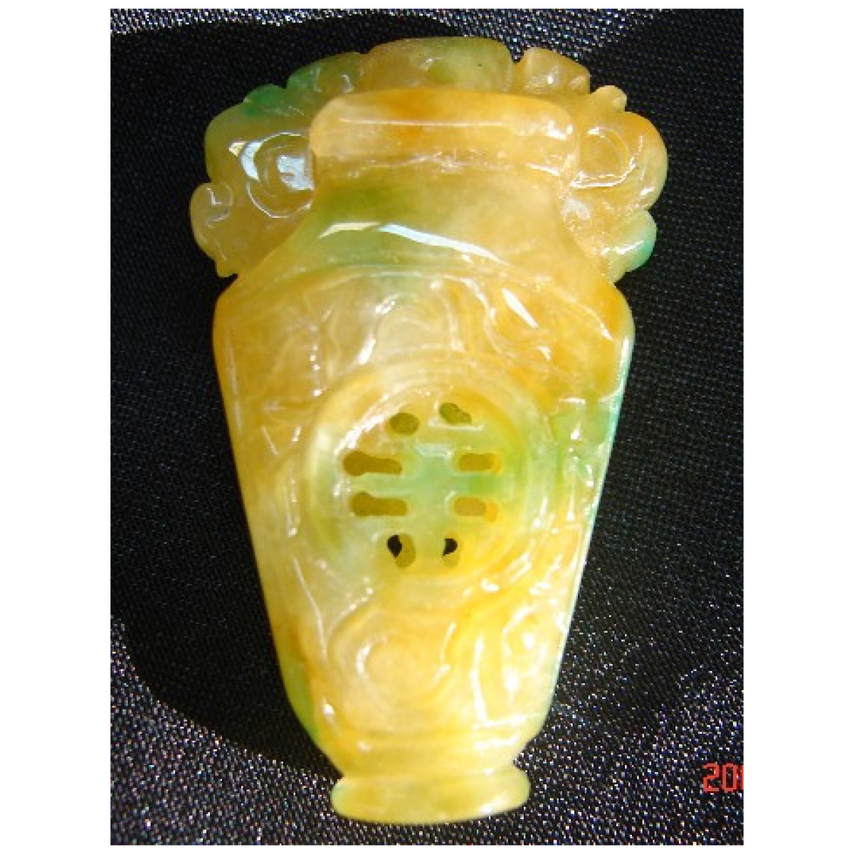 Vase Shaped Yellow Jade Pendants