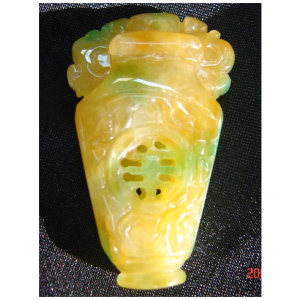 Vase Shaped Yellow Jade Pendants