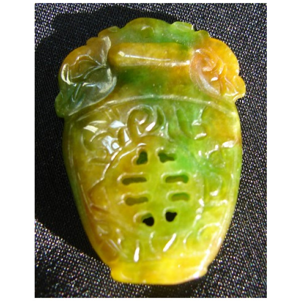 Vase Shaped Yellow Jade Pendants