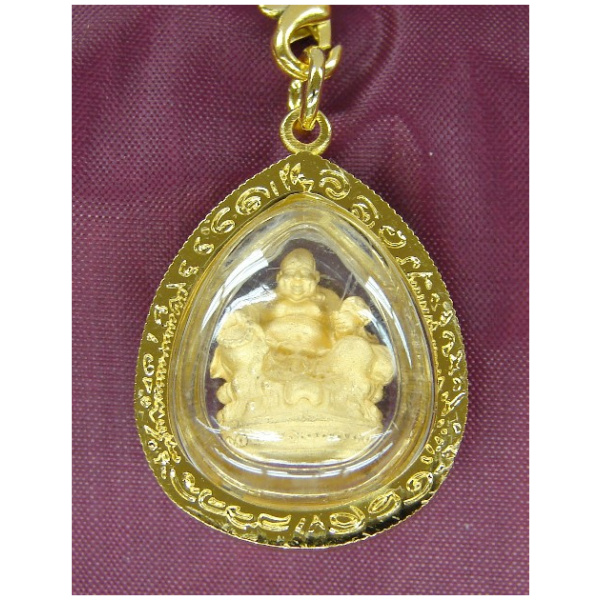 Gold Money Buddha Pendant