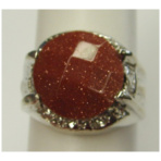 Red Goldstone Fashion Men Rings