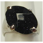 Blue Goldstone Fashion Men Rings-angles surface