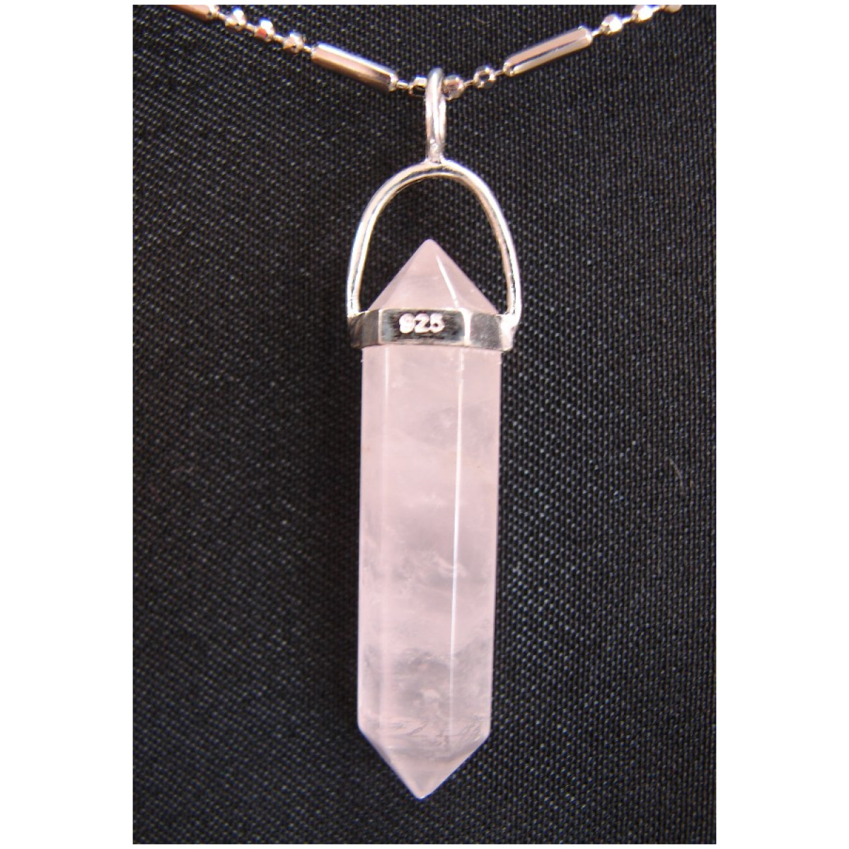 Rose Quartz Pendant -add chain