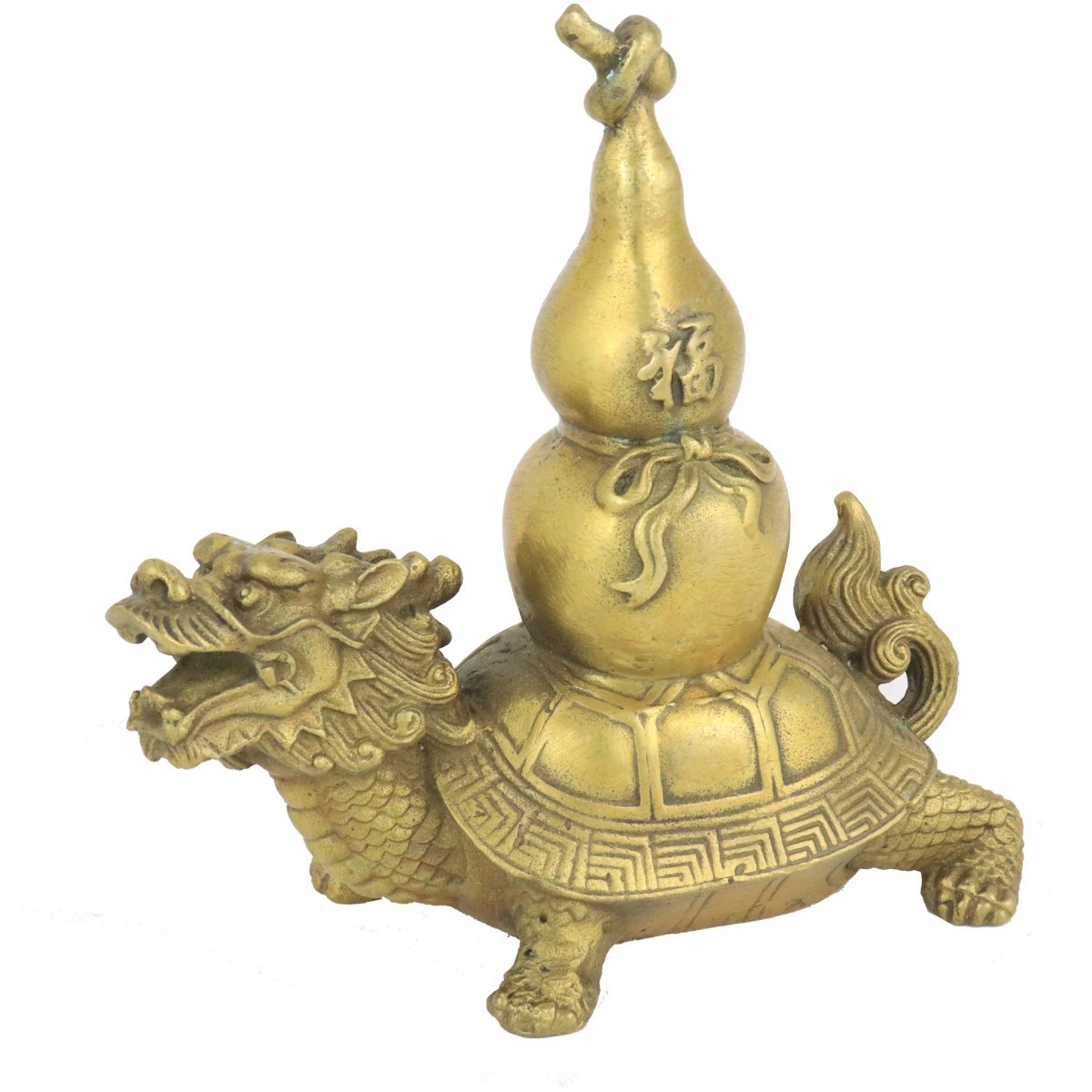 Copper Dragon Turtle Carrying Wu Lou