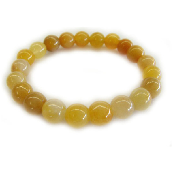 Yellow Jade Beaded Bracelet