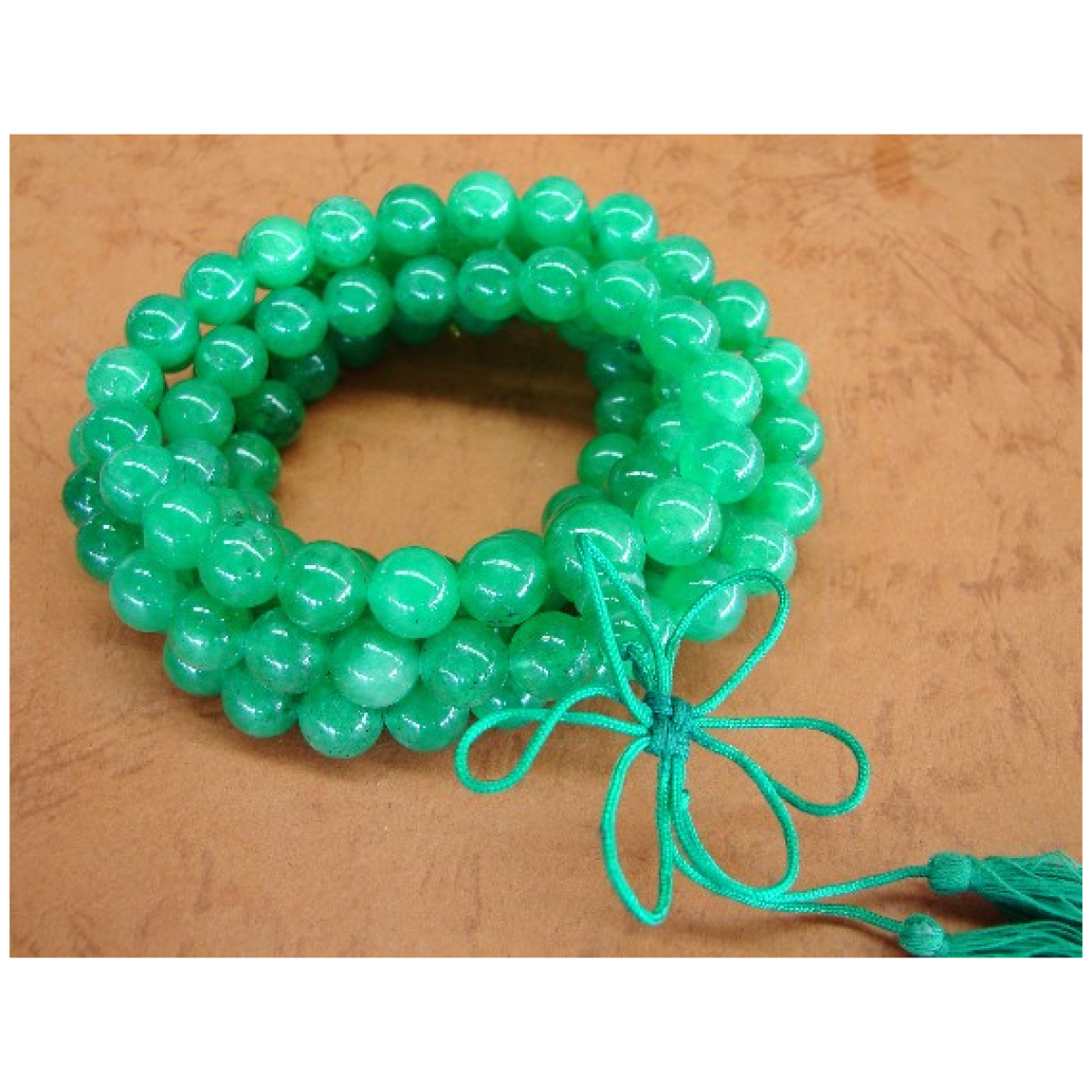 Jade Mala Bead Necklace