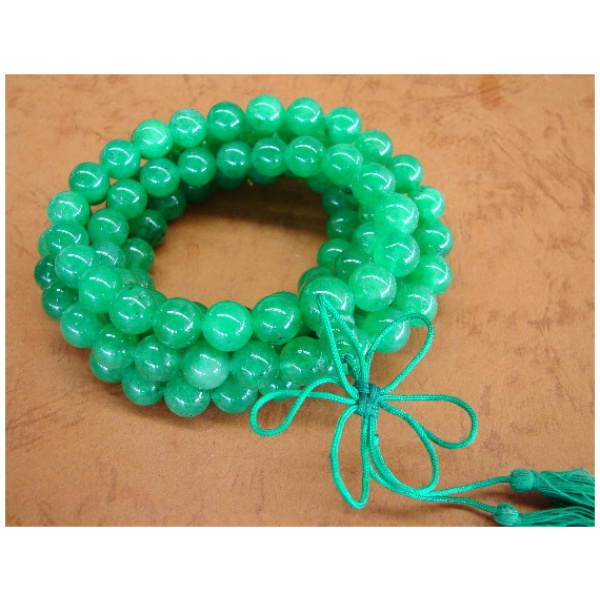 Jade Mala Bead Necklace