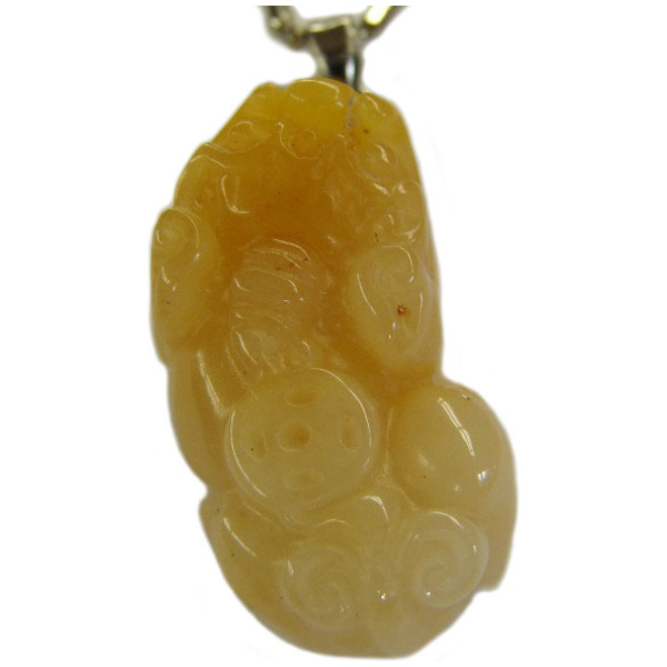Yellow Jade Pi Xie Pendant-without chain