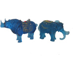 Blue Rhino and 6 Tusks Elephant