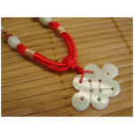 Jade Mystic Knot Necklace-yellow string