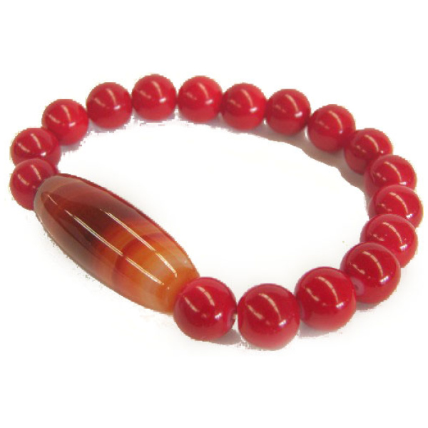 Carnelian Beaded Bracelet