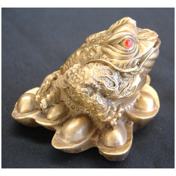 Brass Money Frog