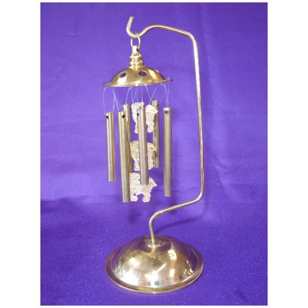 6-rod Metal Wind Chime with 3 Chi Lin