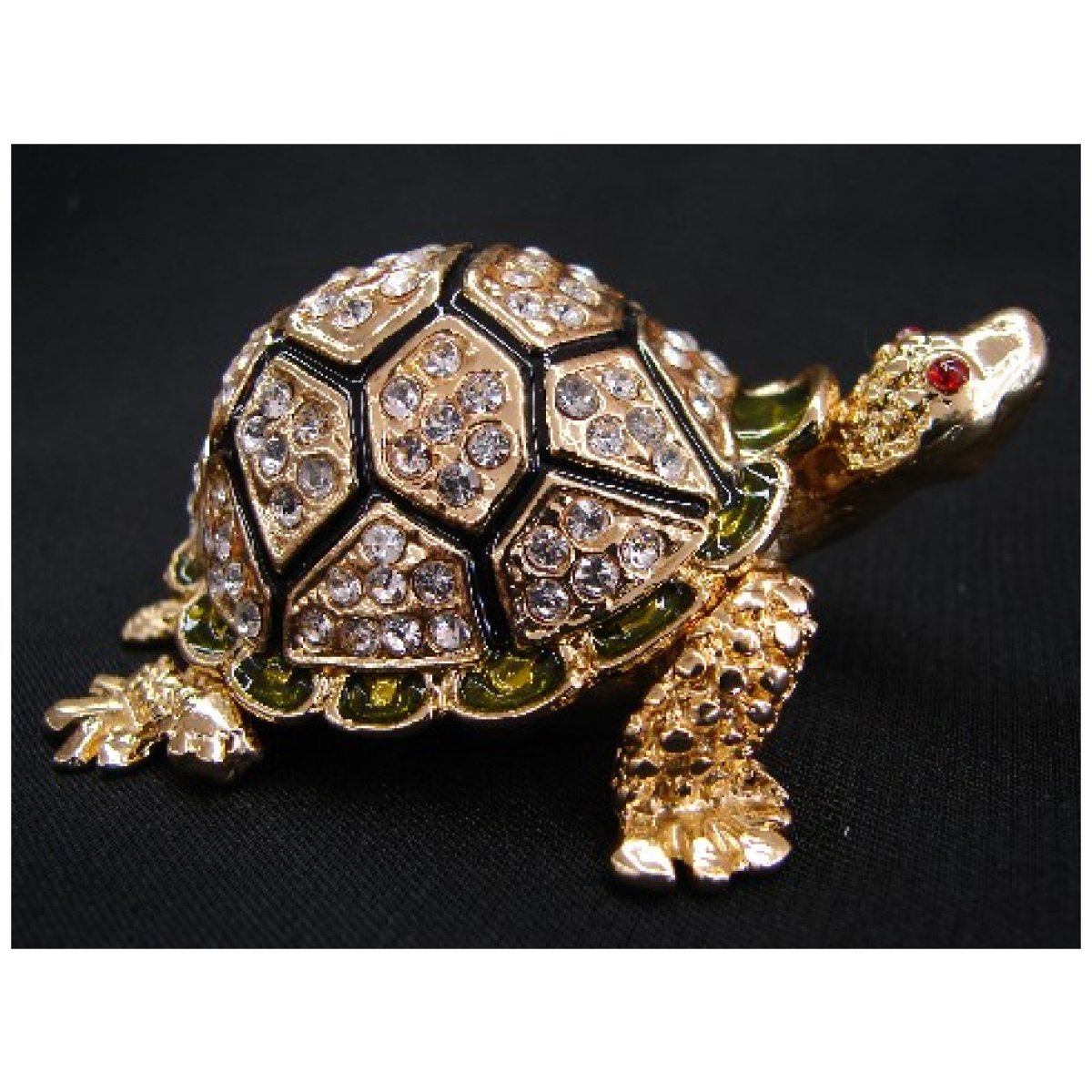 Bejeweled Big Metal Turtle