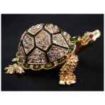 Bejeweled Big Metal Turtle