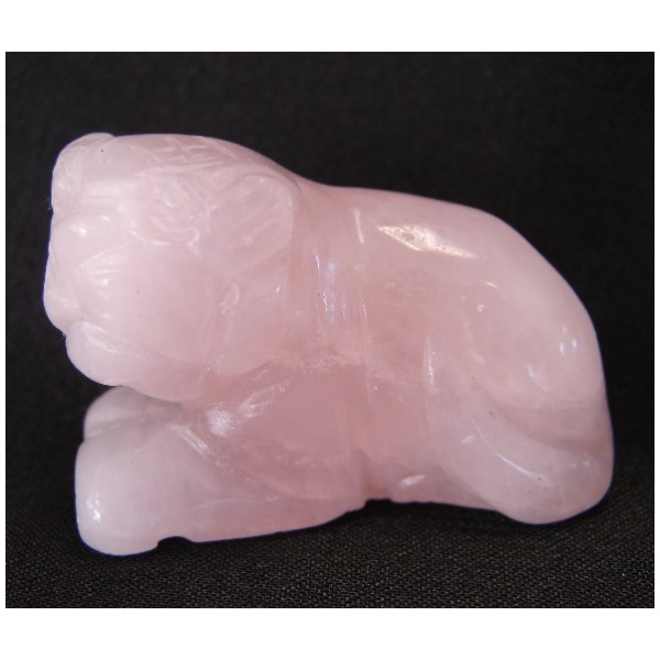 Rose Quartz Tiger Statue