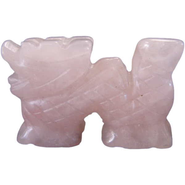 Rose Quartz Dragon Statue