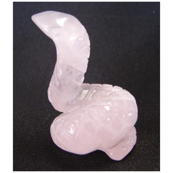 Rose Quartz Snake Statue