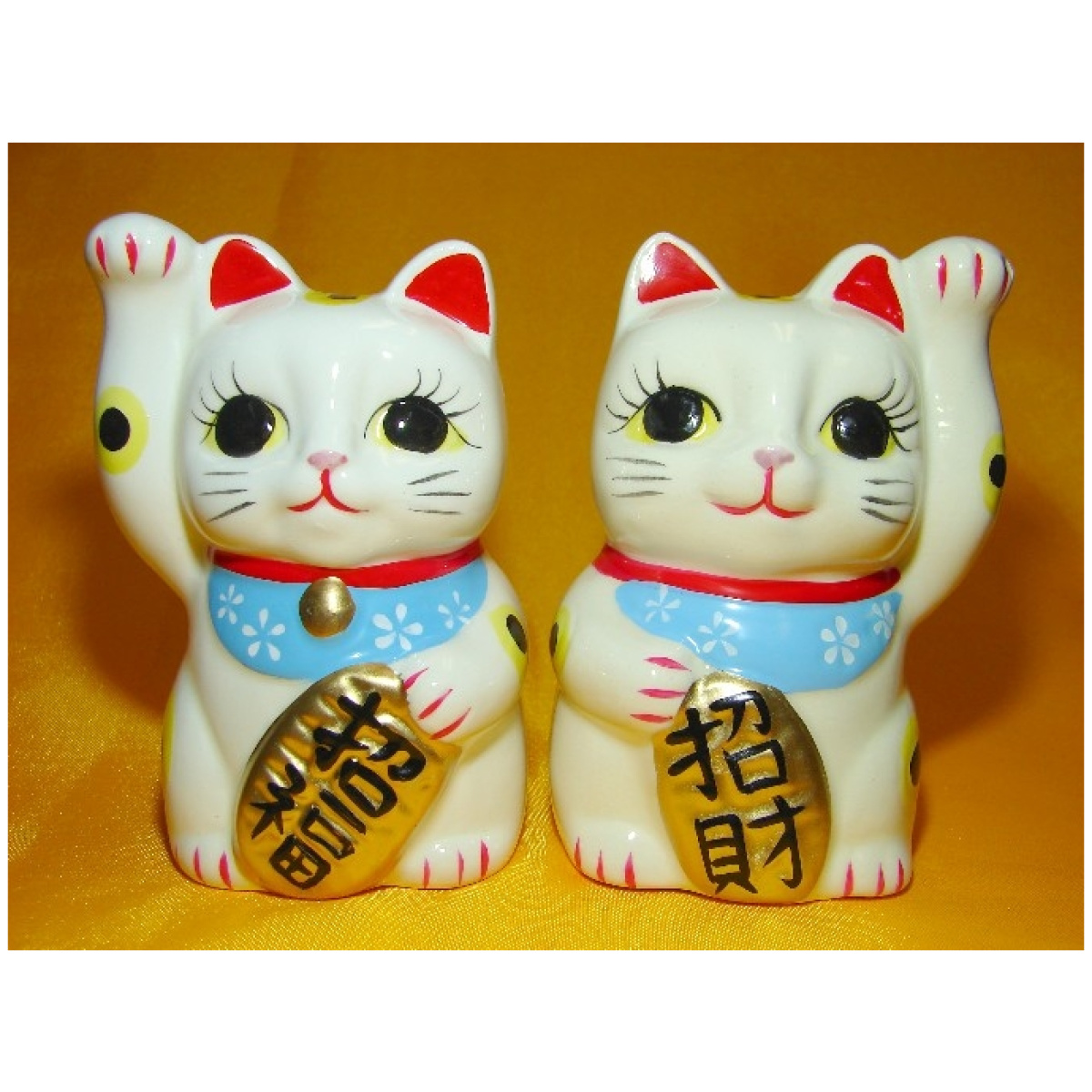 Pair of Lucky Cat Statues