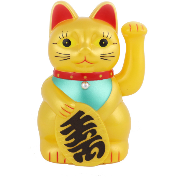 6" Japanese Maneki Neko Beckoning Money Good Fortune Waiving Lucky Cat