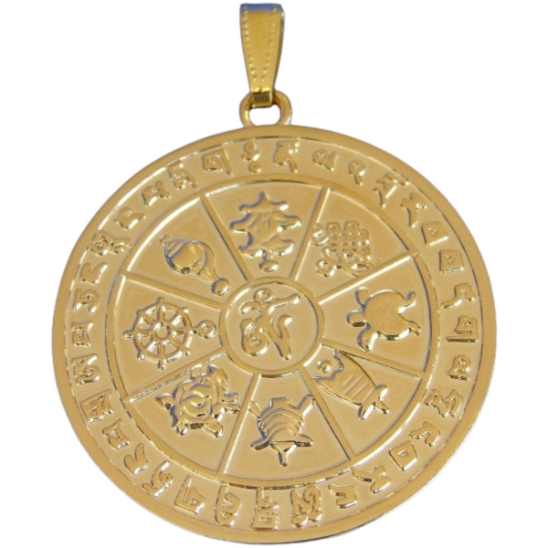 Eight Auspicious Objects Pendant for Protection