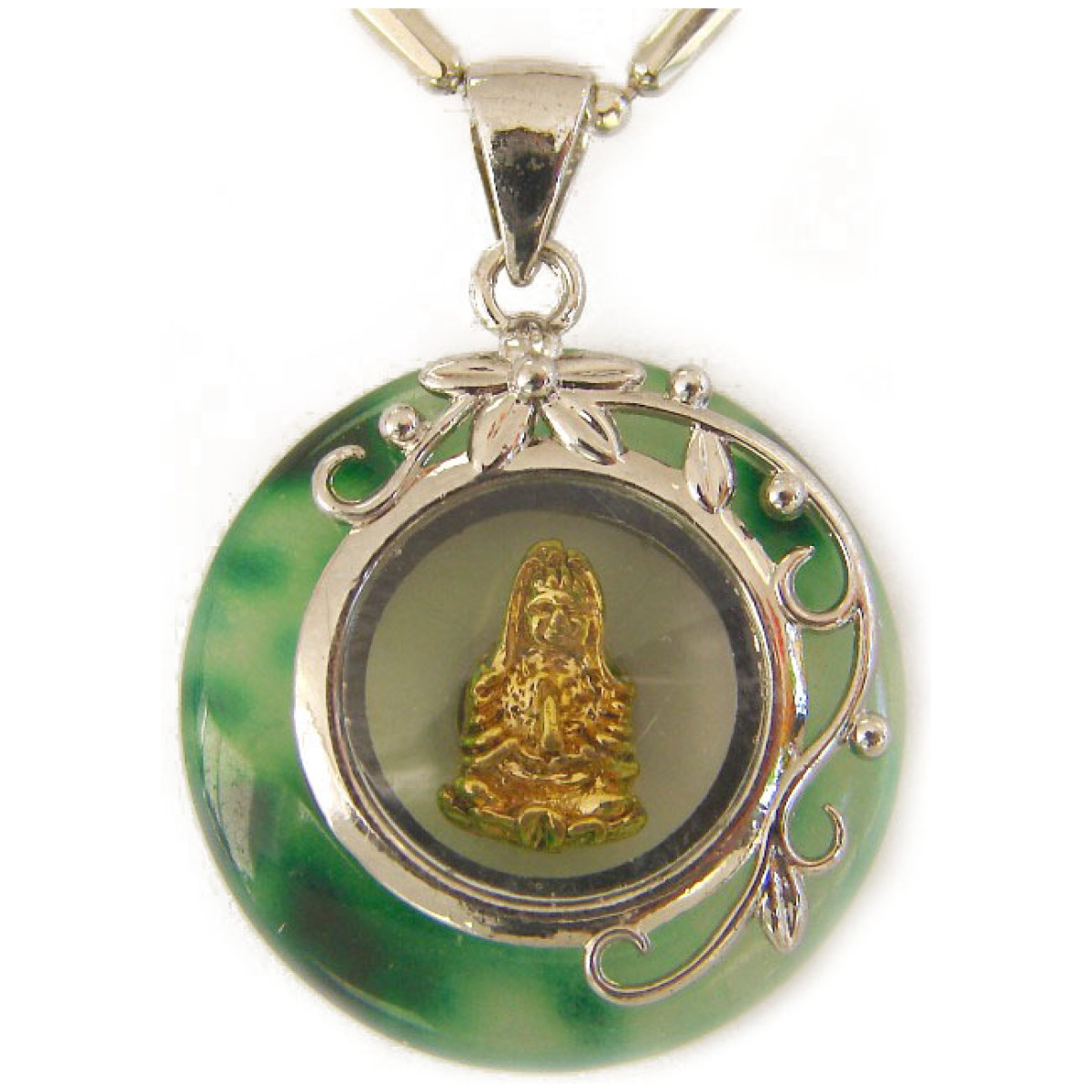Jade Pendant with Kuan Yin Inside-without chain