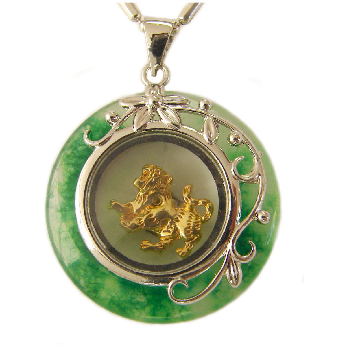 Golden Tiger Pendant-big size adding chain