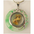 Golden Dog Pendant-big size adding chain