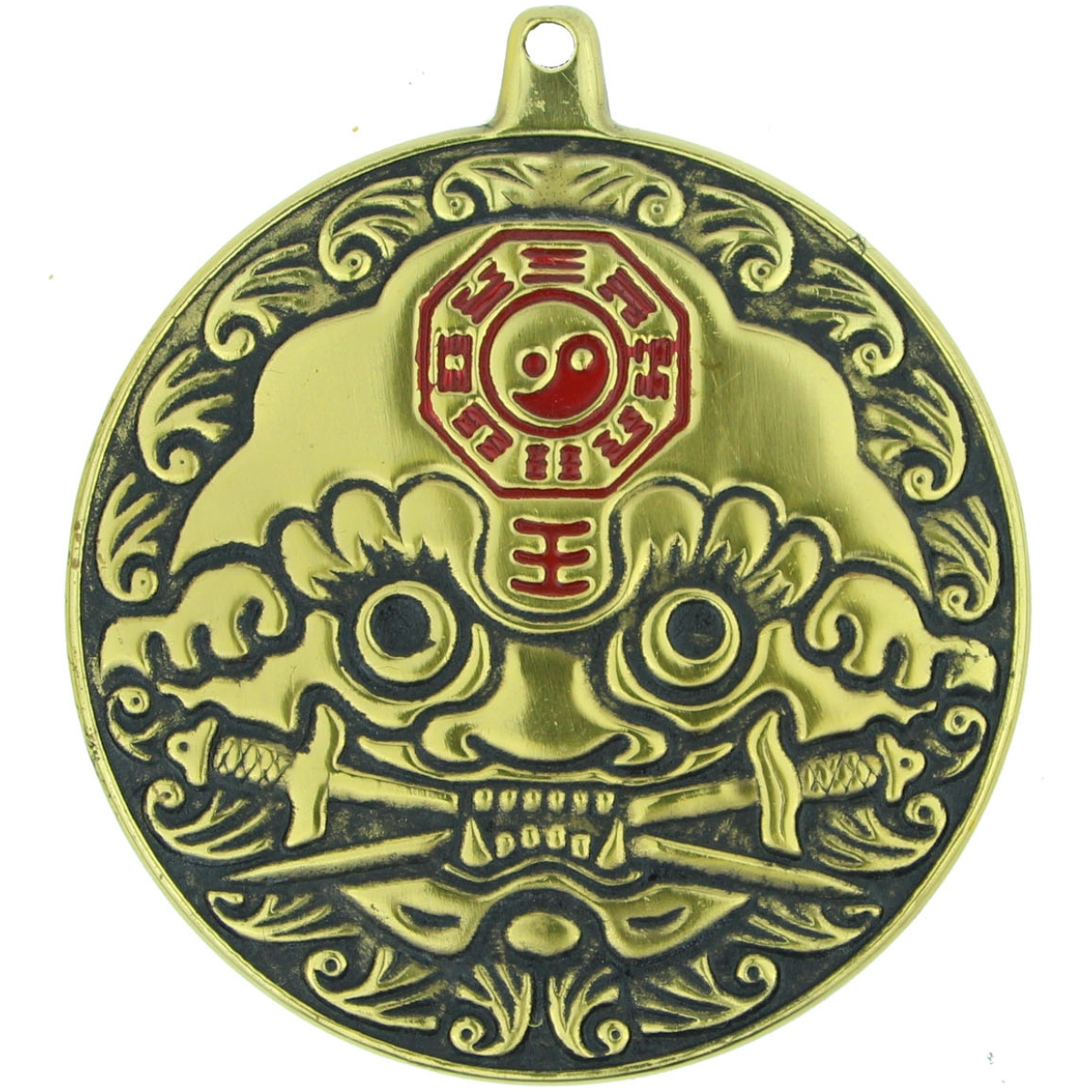 Tiger Head Yin Yang Metal Bagua Mirror