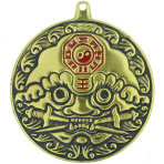 Tiger Head Yin Yang Metal Bagua Mirror