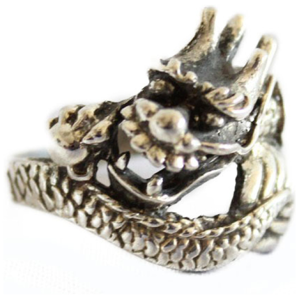 Silver Dragon Ring for Men