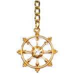 Dharmachakra 8 Spoked Wheel Keychain