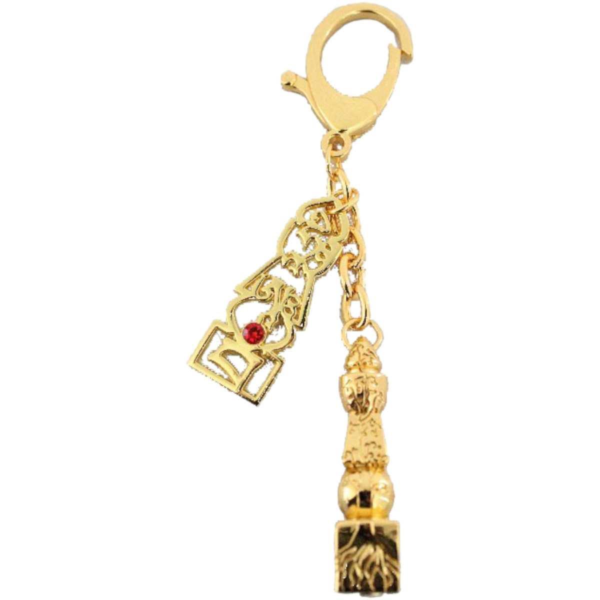 Double 5 Element Pagoda Keychain with Tree of Life