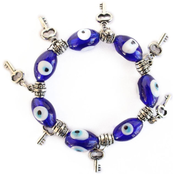 Evil Eye Bracelet with Keys