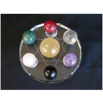 7 Gemstone Balls on Star of David Crystal Base