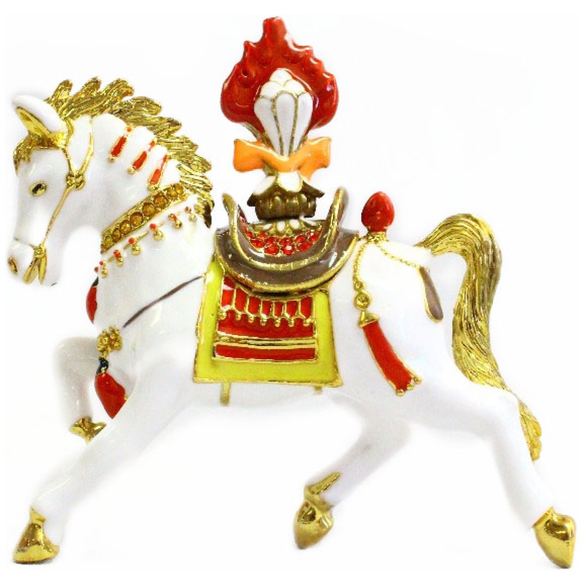 Horse Carrying Flaming Jewel of Victory-White