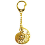 Golden Ammonite Snail Shell Amulet