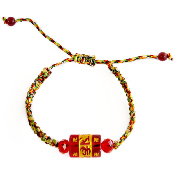 5 Element String with Red Omani Bead