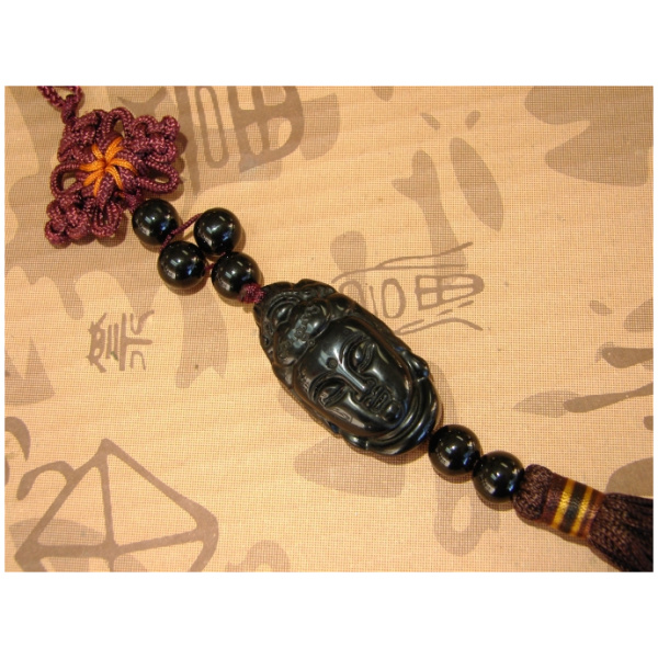 Black Stone Sakyamuni Buddha Head Charm