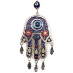 Hamsa with Blue Evil Eyes