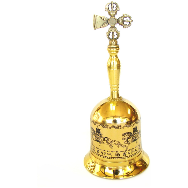 Cross Vajra Bell with Windhorse Images