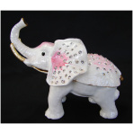 Bejeweled White Elephant Statue