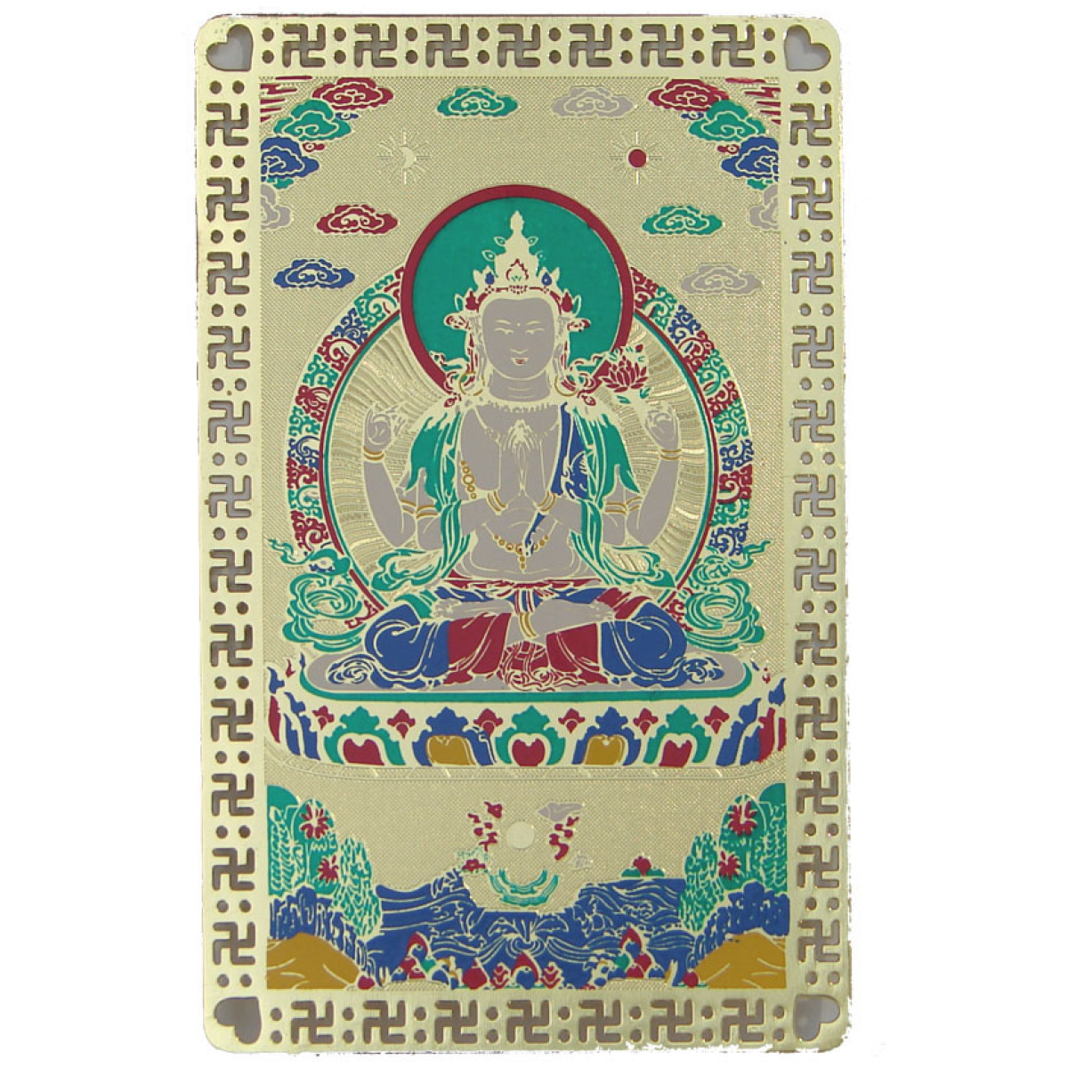 Four-Armed GuanYin Talisman Card