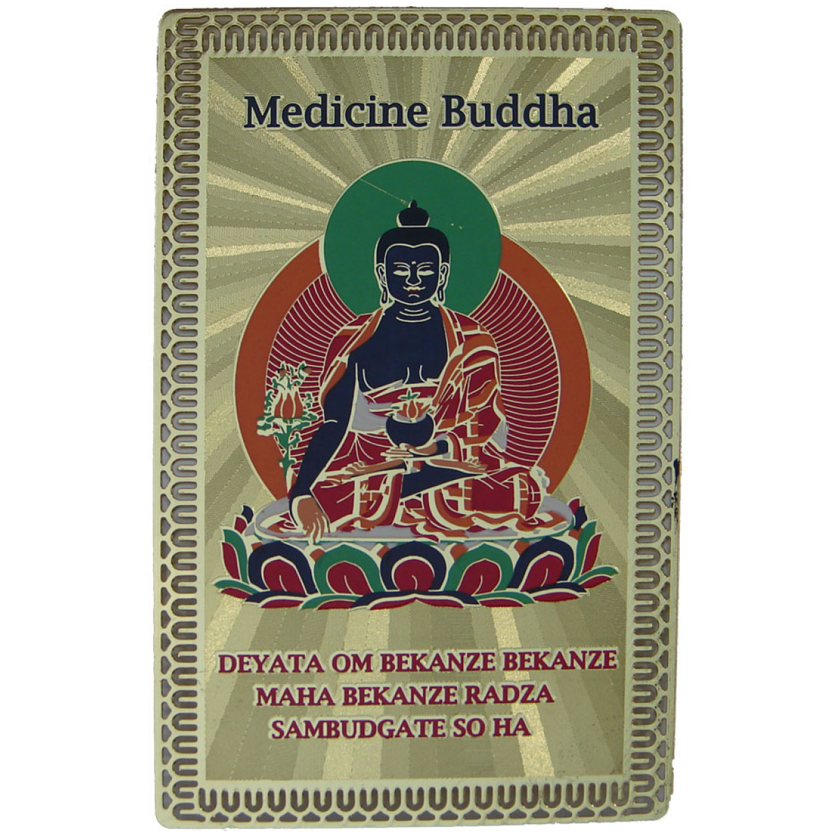 Medicine Buddha Health Talisman Card