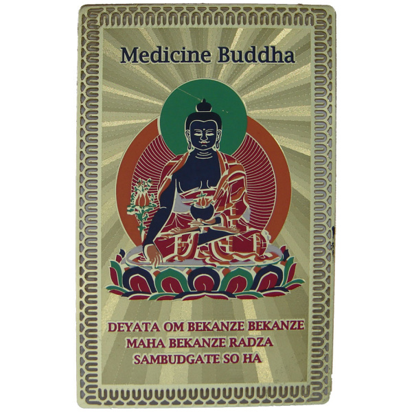 Medicine Buddha Health Talisman Card