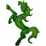 Green Glass Horse Statue