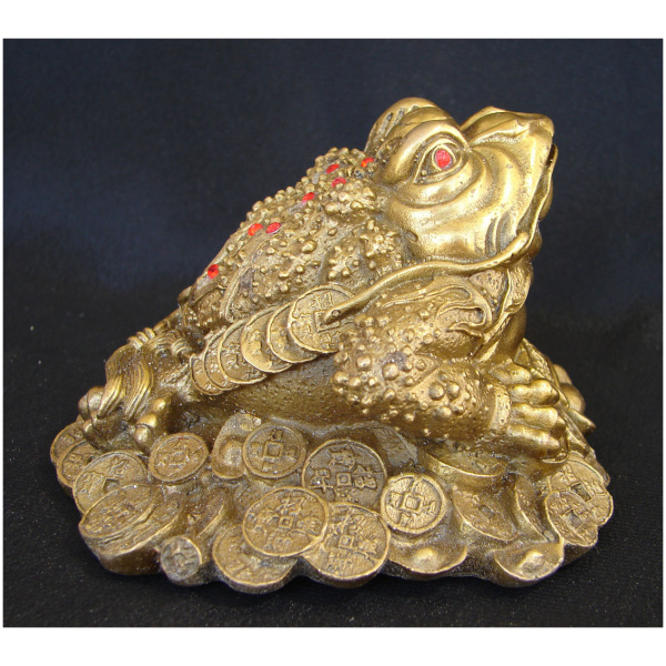 Brass Money Frog