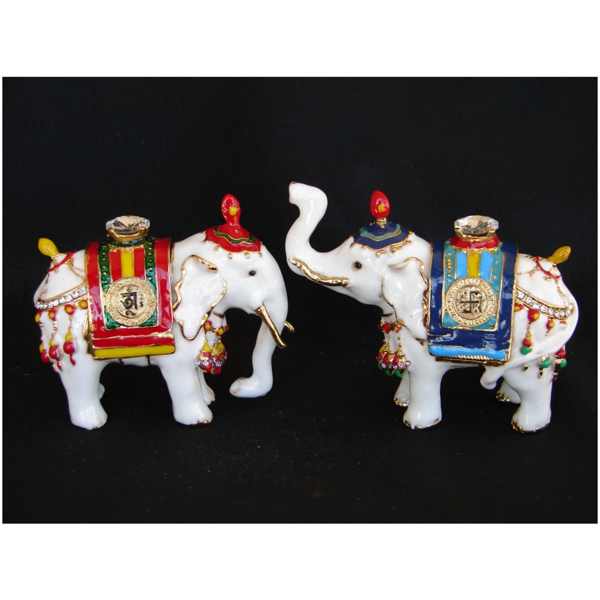 Pair of Precious White Elephants